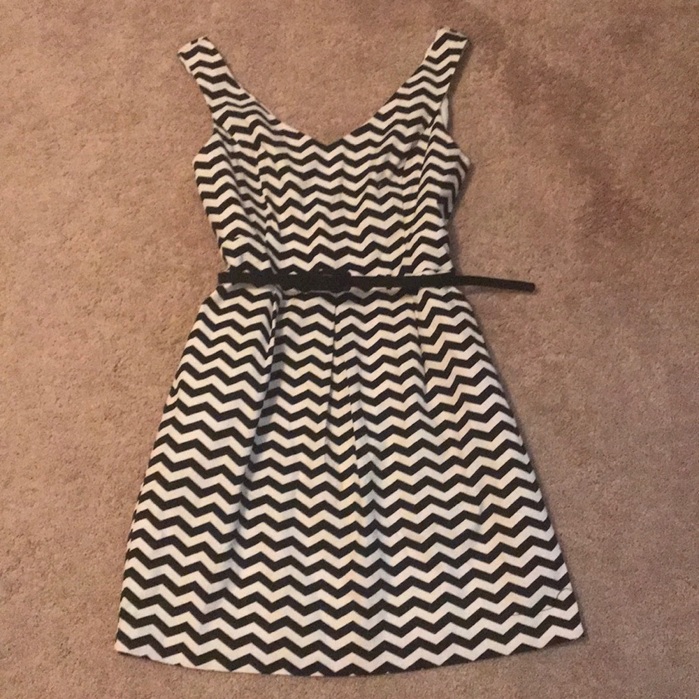 White House Black Market chevron dress